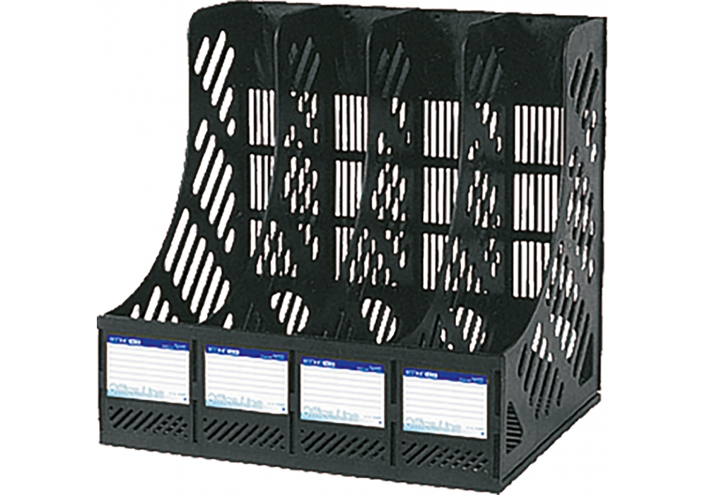 Лоток для паперів ECONOMIX вертикальний пластик 4 відділення чорний (E31902-01)